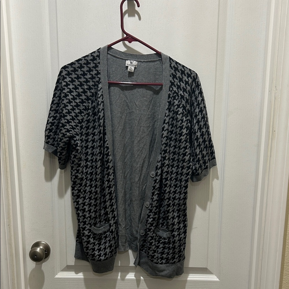 Worthington Gray and black sweater